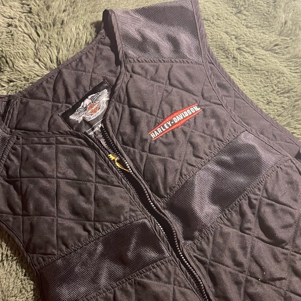 New Harley-Davidson Black Quilted Vest